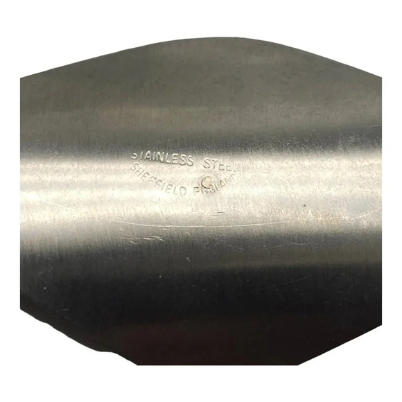 Sheffield England Stainless Steel Abalone Shell Pendant Vintage 1970s - Picture 5 of 7